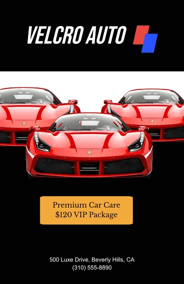 Free Luxury Car Wash Poster Template to Edit Online