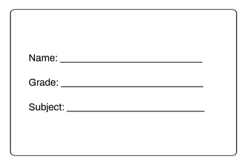 Free Plain School Label Template to Edit Online