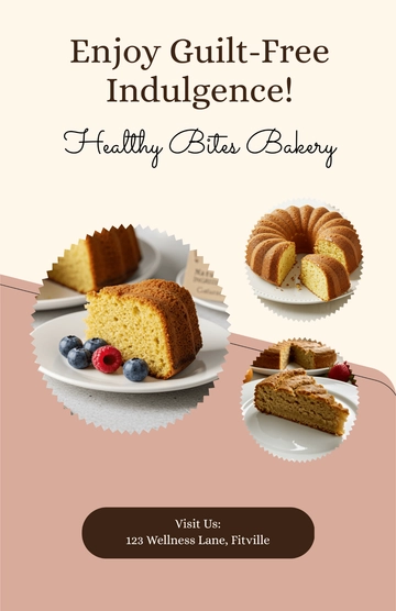 Free Healthy Cake Poster Template to Edit Online