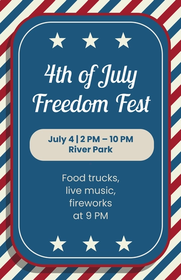 Free 4th of July Event Template to Edit Online