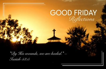 Free Aesthetic Good Friday Cross Poster Template to Edit Online