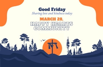 Free Colorful Good Friday Poster for Kids Template to Edit Online