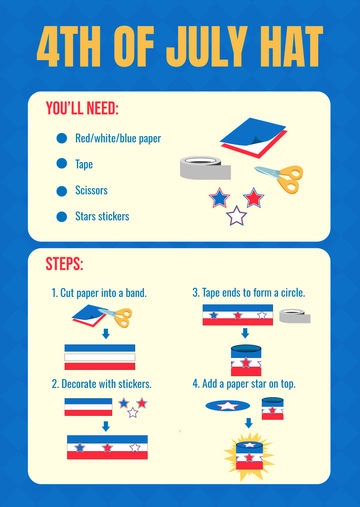 Free 4th of July Hat Template to Edit Online
