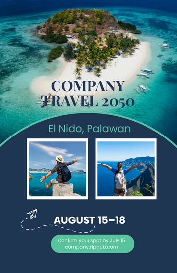 Free Company Travel Poster Template to Edit Online