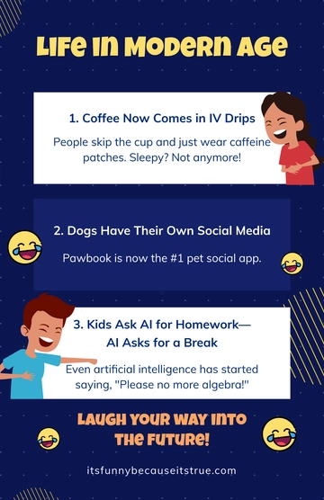 Free Funny Infographic Poster Template to Edit Online