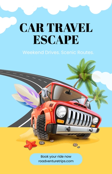 Free Travel Car Poster Template to Edit Online