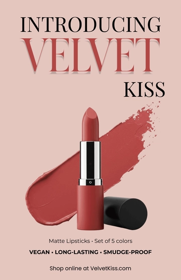 Free Beauty Brand Poster Template to Edit Online