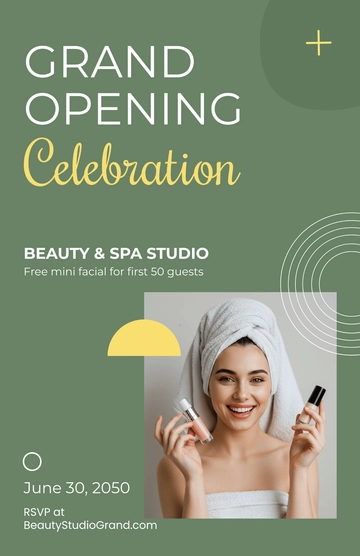 Free Grand Opening Beauty Poster Template to Edit Online