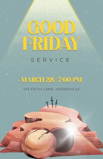 Free Good Friday Empty Tomb Poster Template to Edit Online