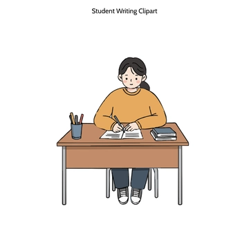Free Student Writing Clipart to Edit Online