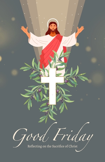 Free Jesus in Good Friday Poster Template to Edit Online