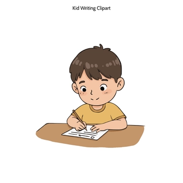 Free Kid Writing Clipart to Edit Online