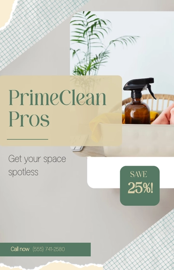 Free Aesthetic Cleaning Services Discount Poster Template to Edit Online