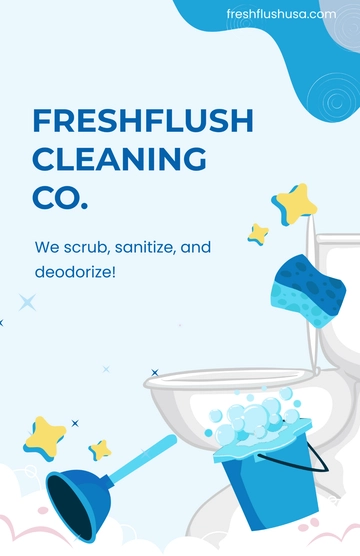 Free Creative Bathroom Cleaning Services Poster Template to Edit Online