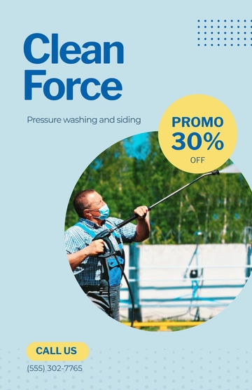 Free Exterior Cleaning Services Poster Design Template to Edit Online