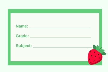 Free Simple Kids School Label Template to Edit Online