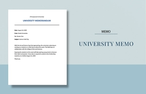 Sample University Memo Template