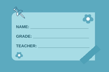 Free School Folder Label Template to Edit Online