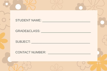 Free Personalized School Label Template to Edit Online