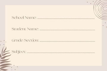 Free Vintage School Label Template to Edit Online