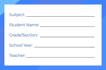 Free School Book Label Template to Edit Online