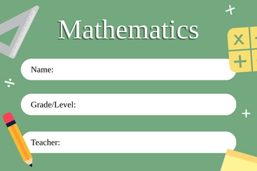 Free Editable Math School Label Template to Edit Online