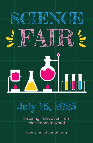 Free Science Fair Chalkboard Poster to Edit Online