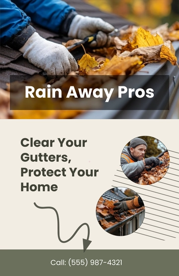 Free Gutter Cleaning Services Poster Background Template to Edit Online