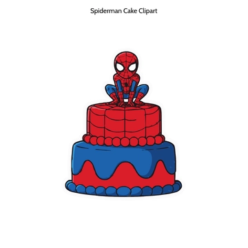 Free Spiderman Cake Clipart to Edit Online