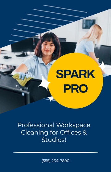 Free Workspace Cleaning Services Poster Template to Edit Online