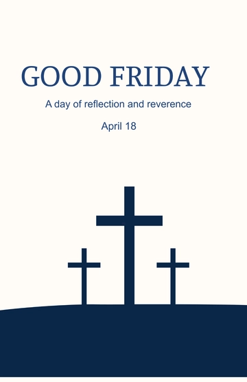 Free Minimalist Good Friday Poster Template to Edit Online