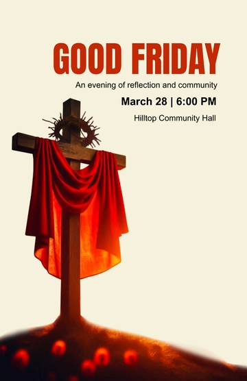 Free Casual Good Friday Poster Template to Edit Online