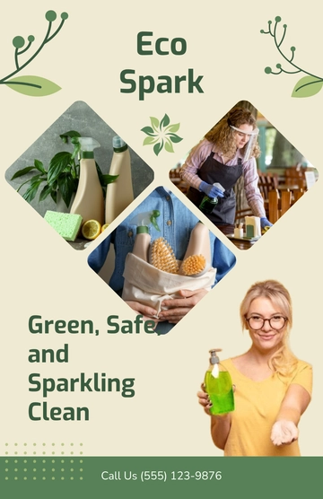 Free Eco-Friendly Cleaning Services Poster Template to Edit Online