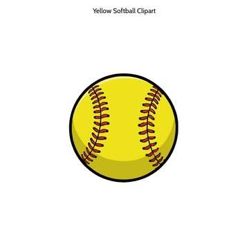 Free Yellow Softball Clipart to Edit Online