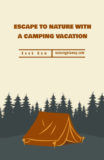 Free Aesthetic Camping Vacation Poster Template to Edit Online