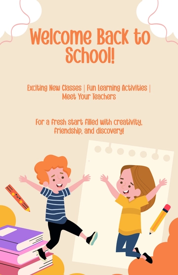 Free Aesthetic Back To School Poster for Kids Template to Edit Online