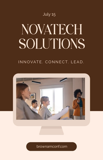 Free Brown Conference Event Poster Template to Edit Online