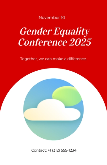 Free Gender Equality Conference Poster Template to Edit Online