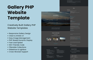 Free Gallery PHP Website Template