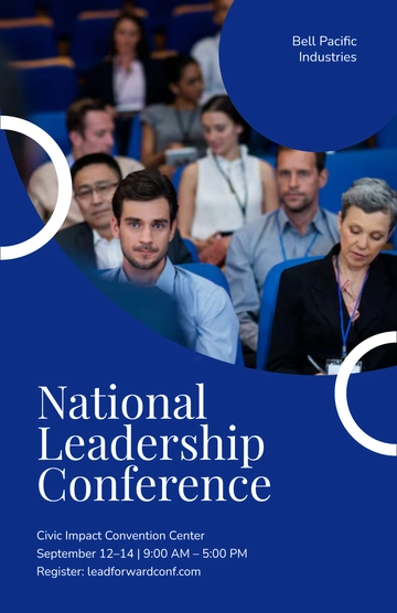 Free Leadership Conference Poster Template to Edit Online