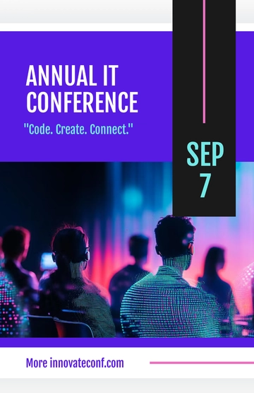 Free IT Conference Poster Template to Edit Online