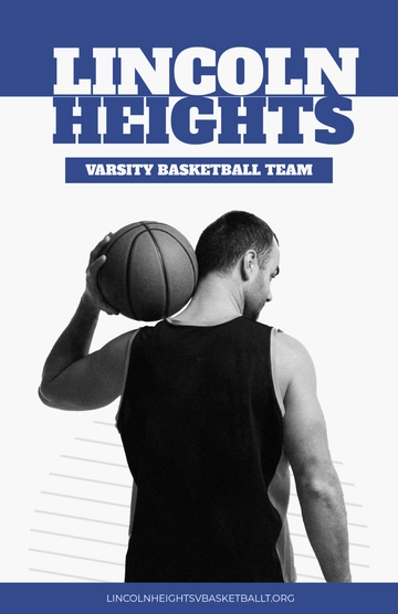 Free Basketball Varsity Poster Template to Edit Online
