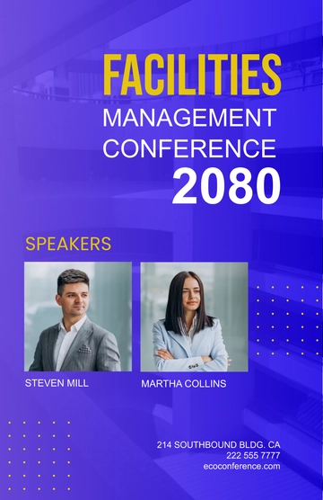 Free Facilities Management Conference Poster Template to Edit Online
