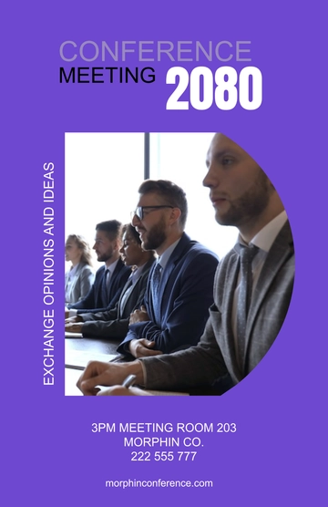 Free Conference Meeting Poster Template to Edit Online