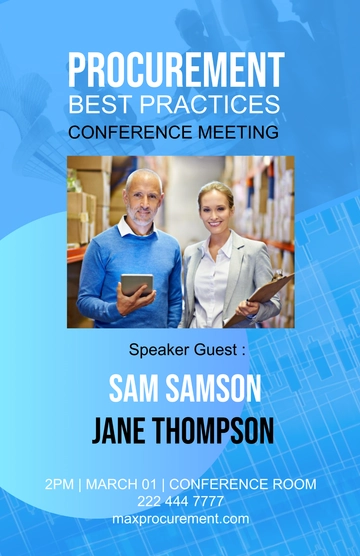 Free Procurement Best Practices Conference Poster Template to Edit Online