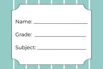 Free School Label Pattern Design Template to Edit Online