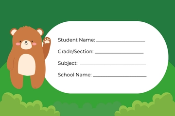 Free Animal School Label Template to Edit Online