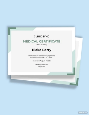 Medical Certificate for Leave Template
