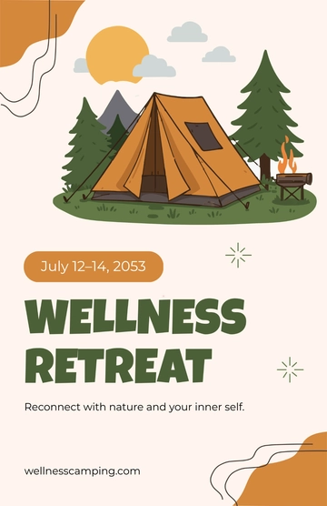 Free Wellness Camping Poster Template to Edit Online
