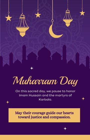 Free Creative Muharram Day Poster Template to Edit Online